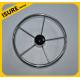 5 spoke Destroyer Style Stainless Boat /Marine Steering Wheel