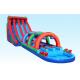 3 Lane Giant Inflatable Water Slides 24FT Triple Lane Threat With Satety Arch