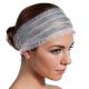 Disposable Non Woven Elastic Hairbands Premium PP Ruffled Headband White Black Pink for Spa Facials