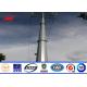 Steel Electric Poles / Eleactrical Power Pole With Cable