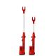 ABS Rechargeable Cattle Prod Electronic Red Harmless 71cm With Charger