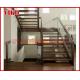Solid Wood Staircase VK90S Beech Handrail Tread Beech ,Railing tempered glass, Handrail b eech Stringer,carbon