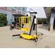 Anti Skid Mobile Aerial Work Platform High Strong Hydraulic Man Lift Yellow