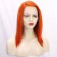 12inch Natural Straight HD Lace Frontal Wigs with Orange Color No Tangling or Shedding
