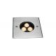 3 * 2W 6W 7W Square Front Cover Asymmetrical LED Inground Light