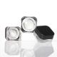 Small Transparent Glass Cream Jars Acacia Lid 5ml 7ml