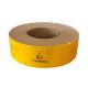 Yellow Conspicuity Prismatic ECE Reflective Tape Scratch Resistance
