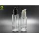 80ml 100ml Cosmetic Lotion Round Clear Gel Lotion Empty Glass Pump Bottle