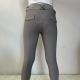Gray Four Way Stretch Women Equestrian Breeches Full Silicone With Pocket