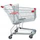 Unfolding Grocery Store Shopping Carts Four Swivel Wheels Zinc Plated