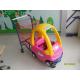 95L Plastic Children / Kids Shopping Carts With 4 Swivel TPE Caster