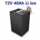 MSDS 72v 40ah Lithium Battery Electric Motorcycle Battery Automatically Constant Current