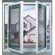 White Aluminium Swing Window Hidden Frame Structure Glass 5mm-12mm Thickness