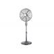 45cm Pedestal Oscillating Floor Fan Air Cooling 4 Metal Chrome Blade Height Adjustable