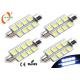 8 Pcs 3 Chip 5050 LED Car Light Bulbs , 12v White LED Festoon Bulb