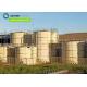 Custom Epoxy Coated Steel Water Harvesting Storage Tanks Concrete Foundation