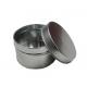 Silvery Flat Cover Round Tin Cans High Grade Packaging Box Food Contact Safety