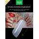 Milk Color/ Half Square Shape French Acrylic Fake Nail with ABS Artificial nail False Nail