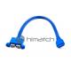High Flexible USB3 Vision Cable / USB 3.0 Twin Female Panel Mount To Wire