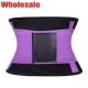 Custom Purple Solid Waist Trainer Corset Neoprene Sweat Belt For Fat Loss