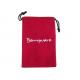 OEM ROHS Small Velvet Drawstring Bags , BSCI Velvet Jewelry Bags With Logo Embroidered