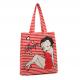 Full Color Printed Handles Pink 12oz Flat Cotton Tote Bags