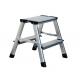 Silver Aluminum Platform Step Ladder  2x2 Step GS EN 131 Certificated