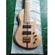 Custom Flamed Maple Top Neck Through Body 6 Strings 24 Frets Active Pickup Electric Bass Guitar