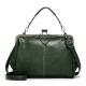 Luxury Shoulder Green Retro Dumpling PU Leather Handbag