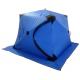 180X180X145CM Cotton Ice Fishing Pop Up Winter Shelter Blue Waterproof Coated Composite
