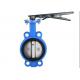 Wafer Type Epdm Lined Cast Iron Butterfly Valve With Handle Lever