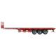 2 Axles 50T Flatbed Truck Trailer 12.4m Flatbed Shipping Container