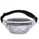 Geometric Laser PVC Stylish Fanny Pack With Customized Embossed Logo