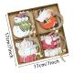 Decorative Christmas Engraved Wooden Gift Tags Set Box