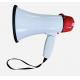 7in Lithium Battery Operated Bullhorn Plastic Mega Phone Record Voice  TF Card