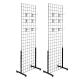 Silver Steel Metal Wire Grid Wall Panel Mesh Tower Standing With Hook