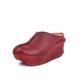 S511 2020 Summer Hot Style Ladies Slippers Sandals Genuine Leather Platform Sponge Cake With Middle Heel Baotou Casual H