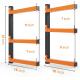 Wall Mount Heavy Duty Wood Storage Holder Lumber Storage Rack with 6-Level System