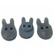 Rabbit Shape Plastic Shirt Buttons 18mm With Rainbow Effect 2 Hole For Shirt Sewing