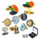 Metal Custom Cufflinks Gift Set Engraved Gold Cufflinks Mens Accessories