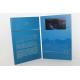 Multi – fuction lcd video business cards with soft cover , TFT screen video booklet