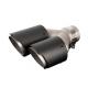 Anti UV 60mm Inlet 76mm Outlet Dual Muffler Tips