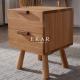Home Furniture 2 Drawers Oak Night Stand Wooden Bedside Tables