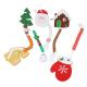 DIY Silicone Christmas Tree Teether , Safe Soft Rubber Beads For Teething