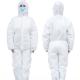 Personal Safety Disposable Coverall Suit , PP PE White Disposable Overalls With Hood