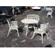 Aluminum / Cast Iron Bistro Table And Chairs Decorative Customized Size