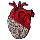 Laser Cut Twill Custom Embroider Patch Anatomical Heart Patches For Clothes