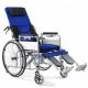 Hospital Lightweight Collapsible Wheelchair Blue Orange Light Foldable Wheelchair