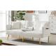 white living room velvet sofa minimalist sofa nordic loveseat sleeper balcony sofa set with cup holder