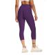 Purple Quick Dry High Waisted Yoga Pants Active Stretch Exercise Pants